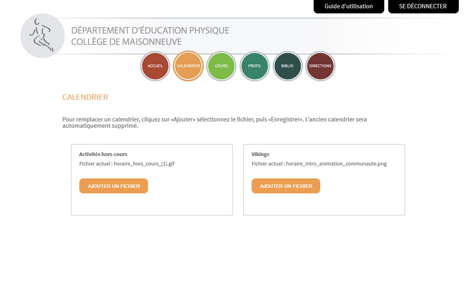 Département d'éducation physique - Admin