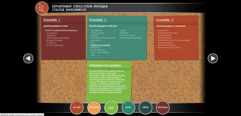 Département d'éducation physique - Visiteur